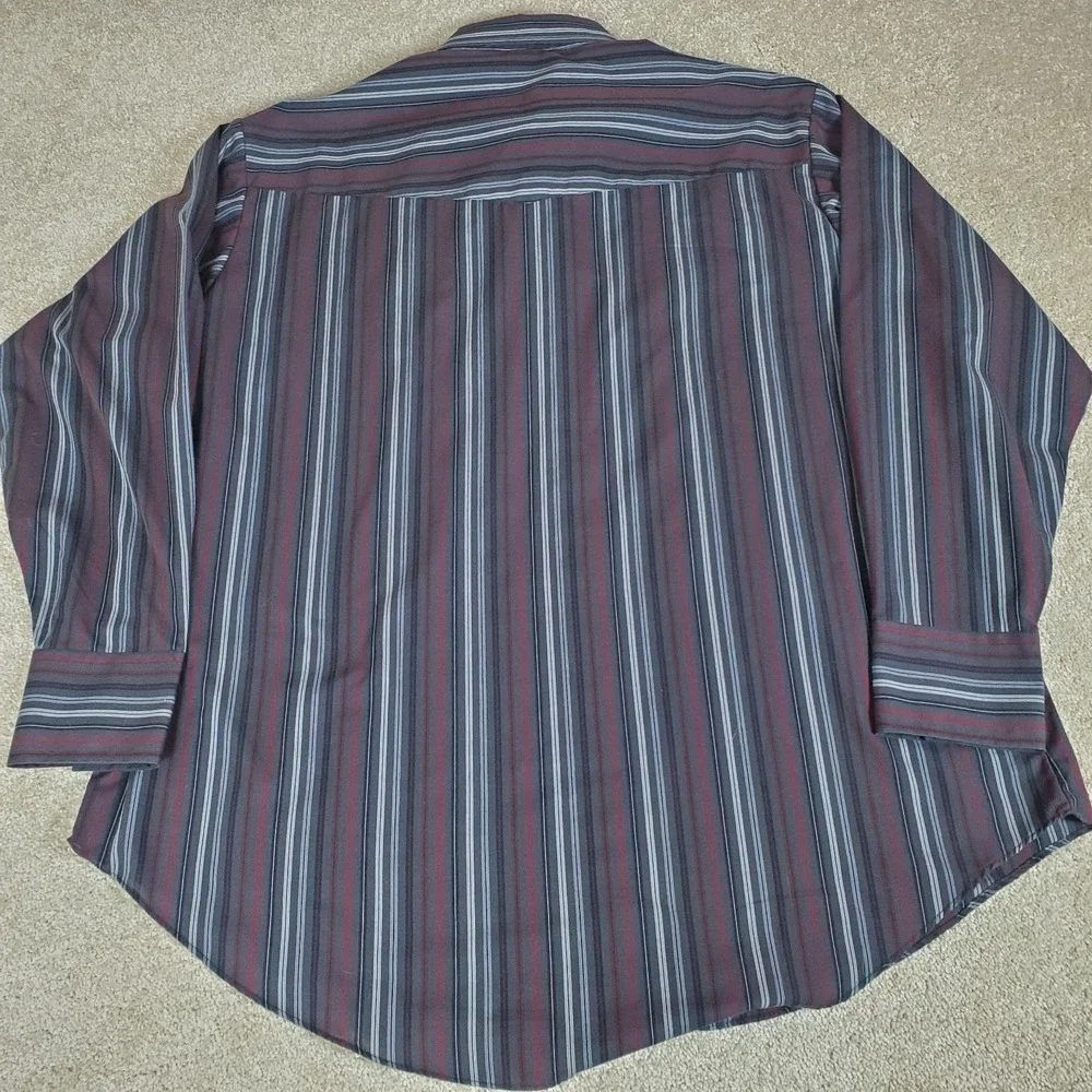 ELY Cattleman Western Shirt Men's Size XXL Pearl Snaps Long Sleeve‎ Stripe